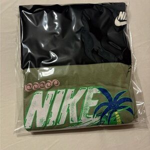 Nike NSW Beach Party LBR black T-shirt and Nike sportswear “CoconutTree” T-shirt